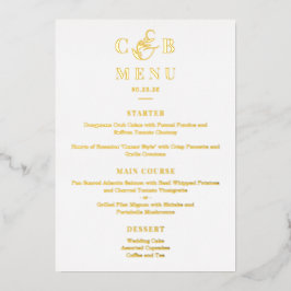 Simply Splendid ECHTE FOLIE Elegant Menu Kaart