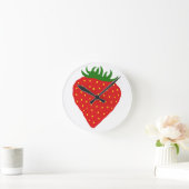 Simply Strawberry custom wall clock Ronde Klok (Huis)