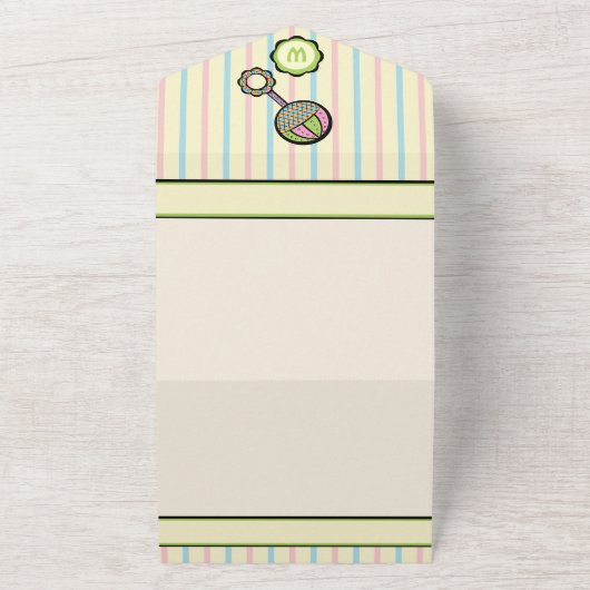 Simply Sweet Rattle All-in-One uitnodiging (Buitenkant)