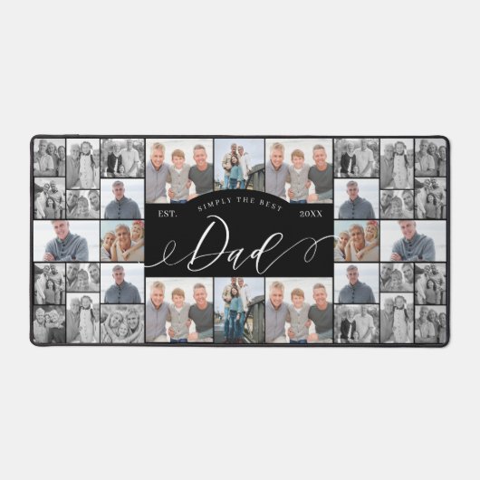 Simply The Best Dad Personalize Photo Collage  Bureaumat (Voorkant)