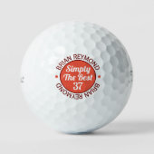 'Simply The Best' Golfballen voor geweldige golfer (Voorkant)