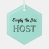 Simply the Best Host Glas Ornament (Voorkant)
