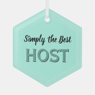 Simply the Best Host Glas Ornament