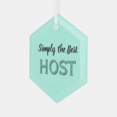 Simply the Best Host Glas Ornament (Voorkant links)