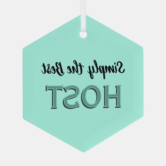 Simply the Best Host Glas Ornament (Achterkant)