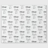 Simply the Best Personalized Black and White Cadeaupapier (Vlak)