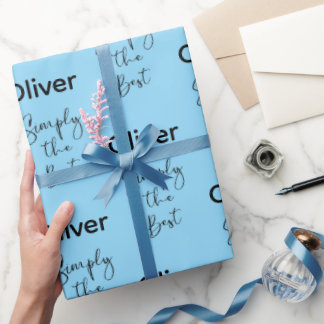 Simply the Best Personalized Pale Blue Cadeaupapier