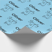 Simply the Best Personalized Pale Blue Cadeaupapier (Hoek)