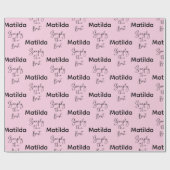 Simply the Best Personalized Pink  Cadeaupapier (Vlak)