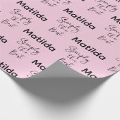 Simply the Best Personalized Pink Cadeaupapier (Hoek)