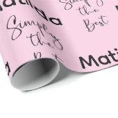 Simply the Best Personalized Pink  Cadeaupapier (Rol Hoek)