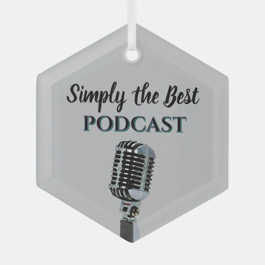 Simply the Best Podcast Glas Ornament (Voorkant)