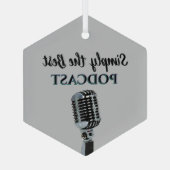 Simply the Best Podcast Glas Ornament (Achterkant)