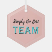 Simply the Best Team Glas Ornament (Voorkant)