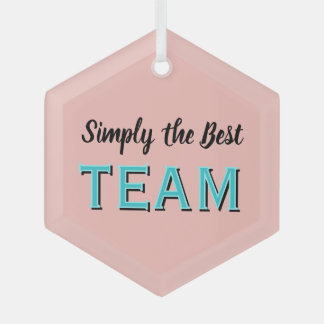 Simply the Best Team Glas Ornament