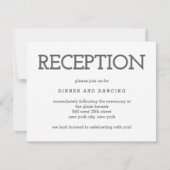 Simply Timeless EDITABLE COLOR Reception Kaart (Voorkant)