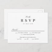 Simply United EDITABLE COLOR RSVP Reply Kaart (Voorkant / Achterkant)