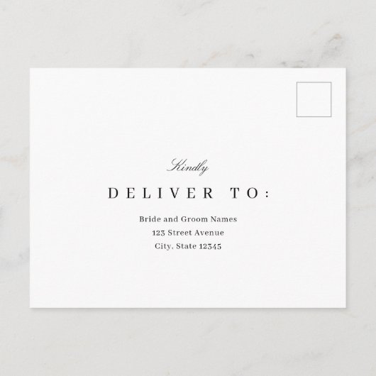 Simply United EDITABLE COLOR RSVP Reply Kaart (Achterkant)