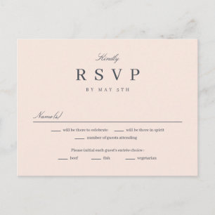 Simply United EDITABLE COLOR RSVP Reply Kaart