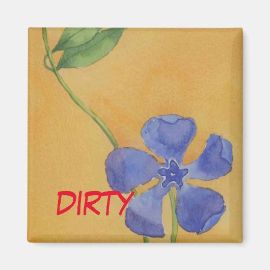 "Simply Vinca" Dirty Dishwasher Status Magnet (Voorkant)