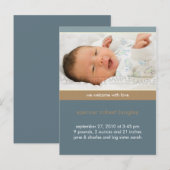 Simply You Blue/Tan · Aankondiging Baby (Voorkant / Achterkant)