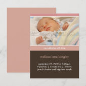 Simply You Pink/Brown · Aankondiging Baby (Voorkant / Achterkant)