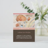 Simply You Pink/Brown · Aankondiging Baby (Staand voorkant)