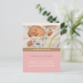 Simply You Pink/Tan · Aankondiging van Baby (Staand voorkant)