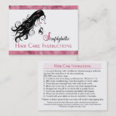 Simplybella-Hair-Care-instructies Visitekaartje (Voorkant / Achterkant)