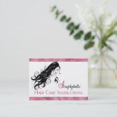 Simplybella-Hair-Care-instructies Visitekaartje (Staand voorkant)