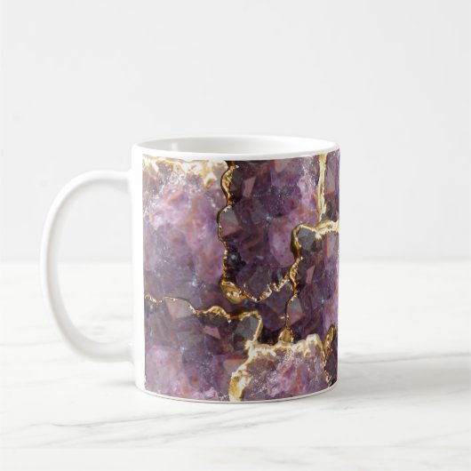 Simplydone Amethyst kristal and gold collage mok (Links)