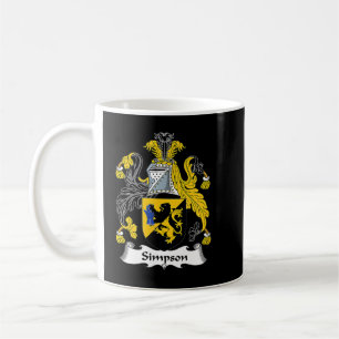 Simpson Coat of Arms Family Crest Koffiemok