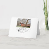 Simpson Creek Overdekte Bridge Vrolijke Kerstmis K Kaart (Achterkant)