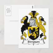 Simpson Family Crest Briefkaart (Voorkant / Achterkant)