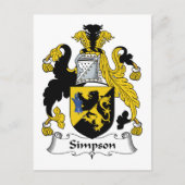 Simpson Family Crest Briefkaart (Voorkant)