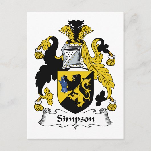 Simpson Family Crest Briefkaart (Voorkant)