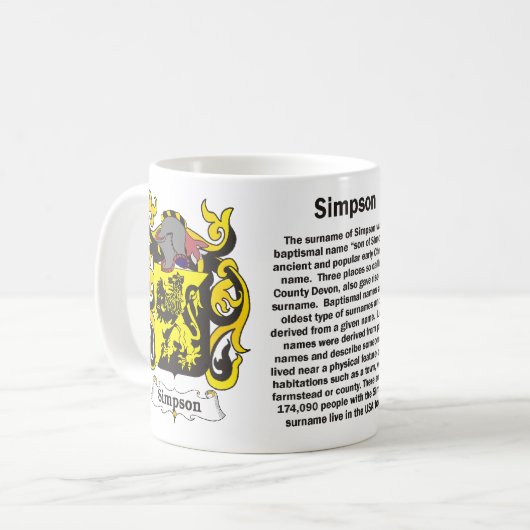 Simpson Family Crest Mok (Voorkant links)