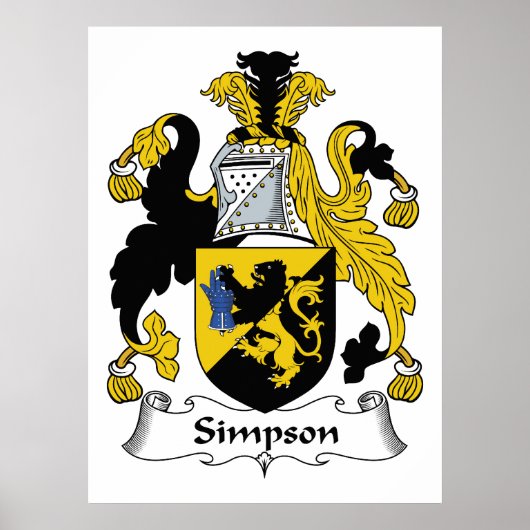 Simpson Family Crest Poster (Voorkant)