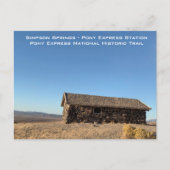 Simpson Springs Pony Express Station Briefkaart (Voorkant)