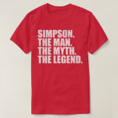 SimpsonSimpson Familienaam Simpson achternaam Simp T-shirt (Design voorkant)