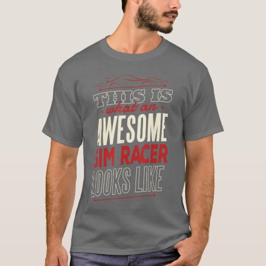 SimRacing Game Game Leuk Race Racing Simulator T-shirt (Voorkant)