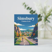 Simsbury Connecticut Briefkaart (Staand voorkant)