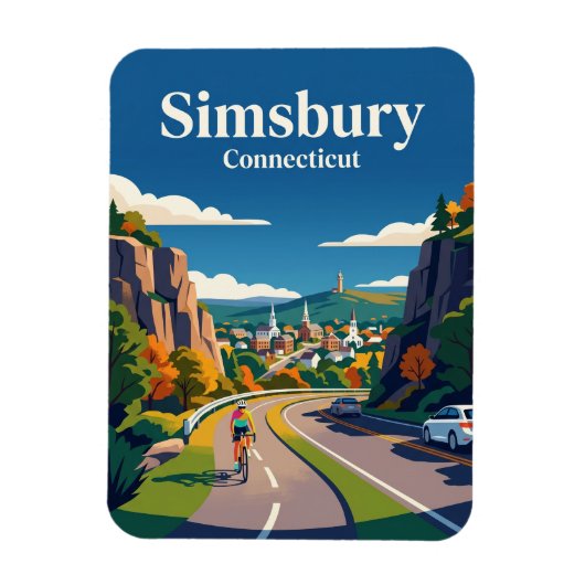 Simsbury Connecticut Magneet (Verticaal)
