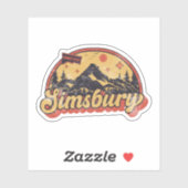 Simsbury, Connecticut Sticker (Vel)