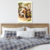 Simson en de Leeuw Canvas Afdruk (Insitu (Slaapkamer))
