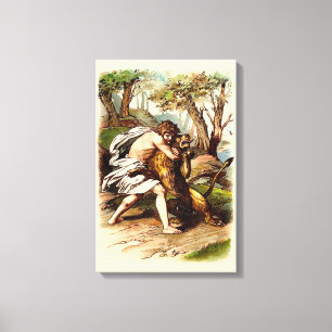 Simson en de Leeuw Canvas Afdruk