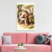 Simson en de Leeuw Canvas Afdruk (Insitu (Woonkamer))