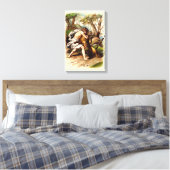 Simson en de Leeuw Canvas Afdruk (Insitu (Slaapkamer))