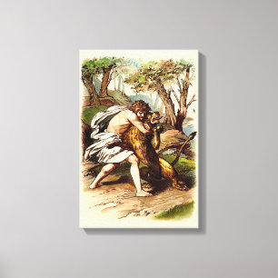 Simson en de Leeuw Canvas Afdruk