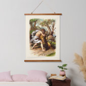 Simson en de Leeuw Hangend Wandkleed (Slaapkamer)